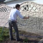 Concrete Fence Painting