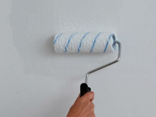 Paint the wall with a roller