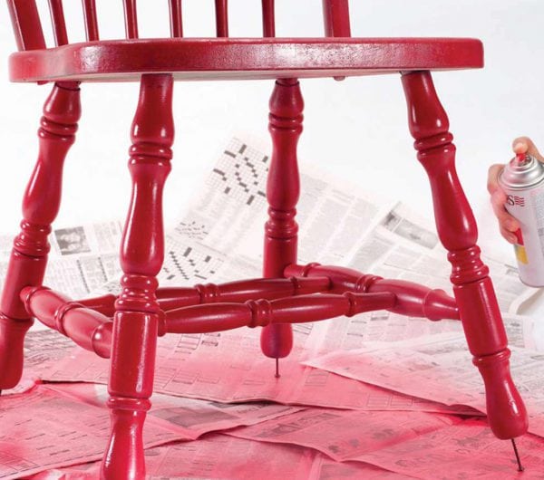 Paint the chair in red