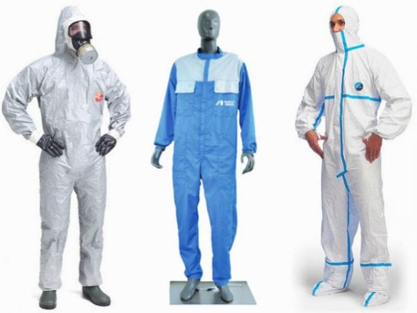 Various protective suits for painting