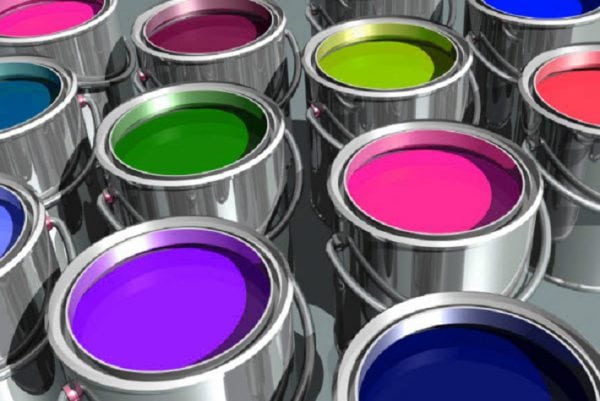 Various types of paints for stone and metal