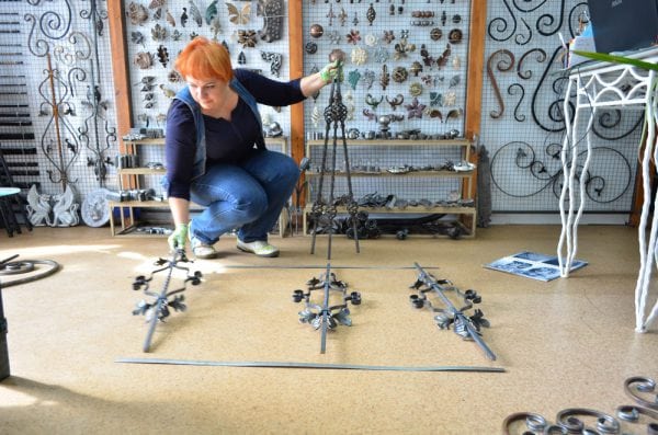 A woman performs a degreasing procedure