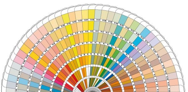 Paint color palette for facade walls