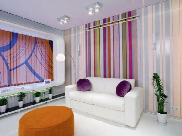 Striped painted walls