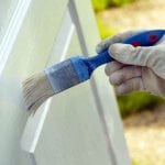 We paint interior doors with white paint