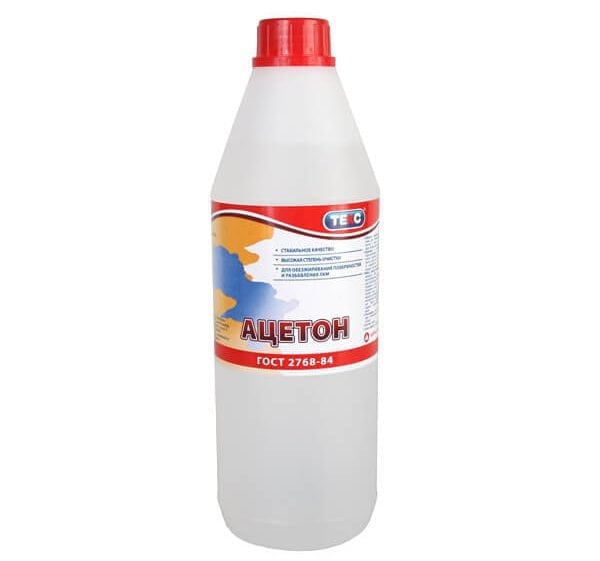 Acetone is used for degreasing