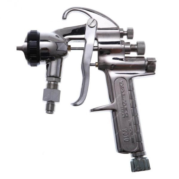 Pneumatic spray gun with lower feed