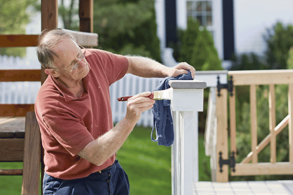 Painting the fence in white