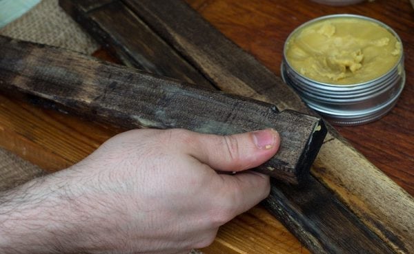 Wood processing with beeswax