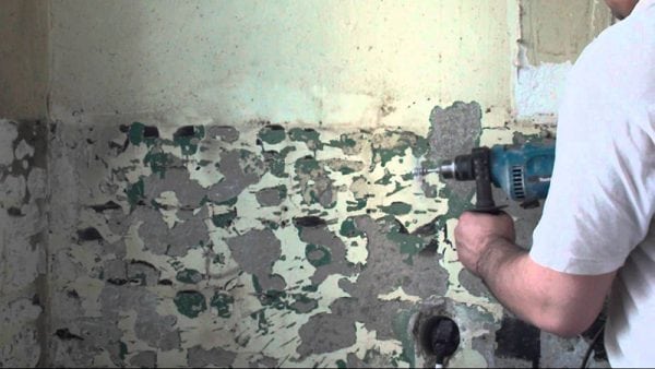 Removing paint with a drill