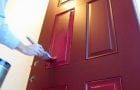 Painting a wooden door