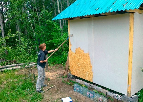 Lukisan papan OSB di luar