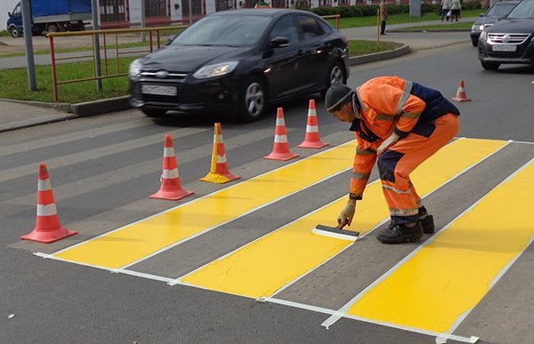 Proses menandakan jalan