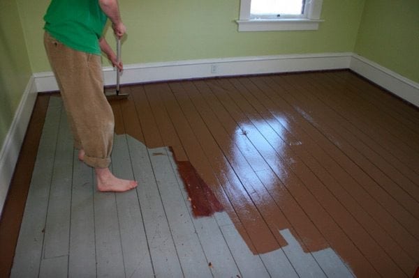 Wood floor painting