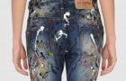 Nettoyage des jeans de la peinture