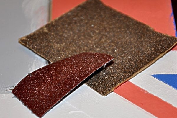 Sandpaper for window treatment