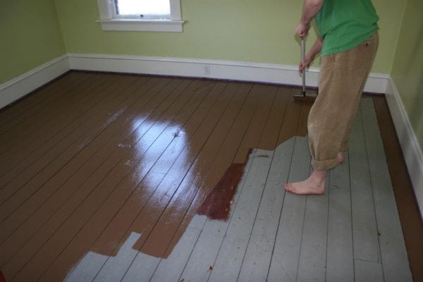 Wood floor painting