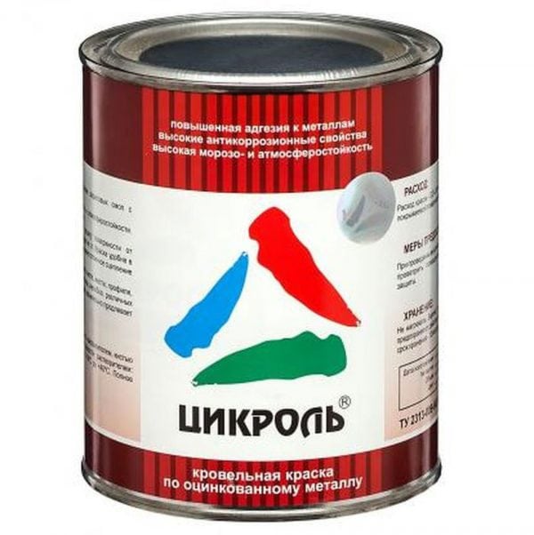 Acrylic paint for galvanized metal