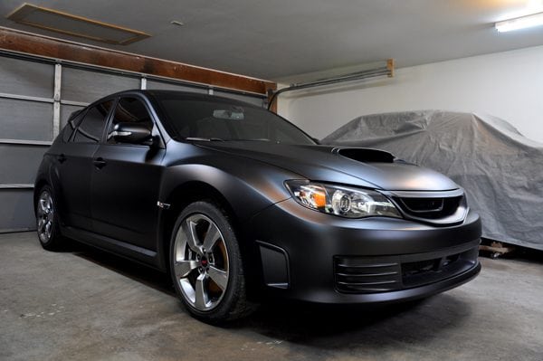 Matte black car