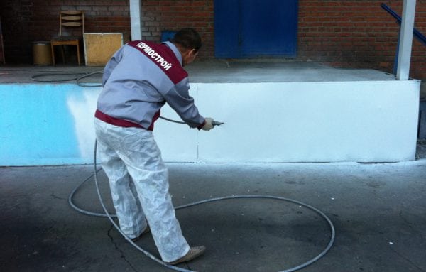 Application of weatherproof polystyrene