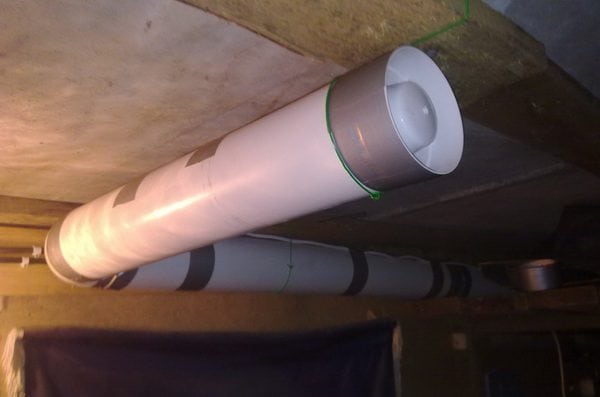 Installation de hottes dans le garage à partir des éléments finis