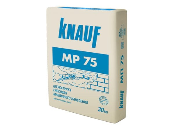 Campuran plester KNAUF MP-75 untuk aplikasi mesin