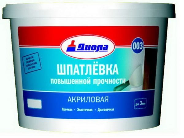 High strength acrylic putty