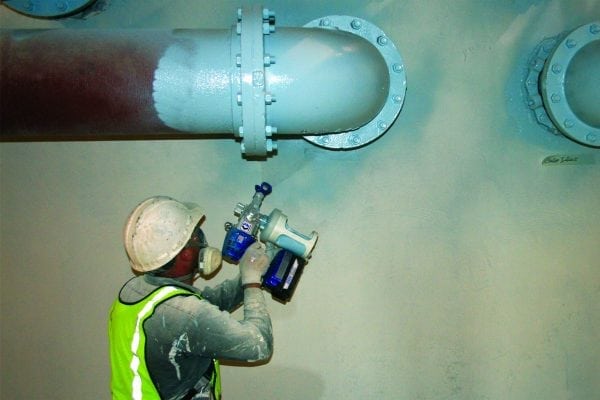 Application of KO-198 by pneumatic spraying