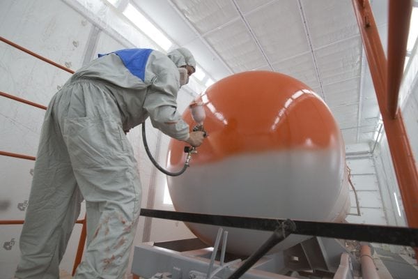 Application of enamel XC-759 using a spray gun