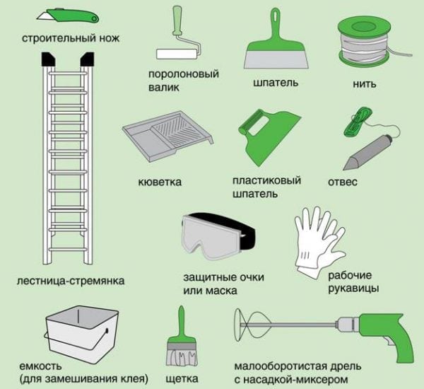 Dụng cụ dán tường bằng kính