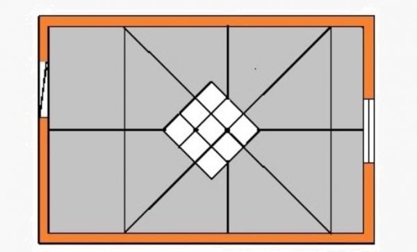 Tile gluing diagonal