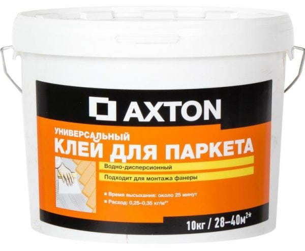 Axton glue water and dispersive for a parquet