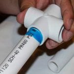 Using glue to join PVC pipes