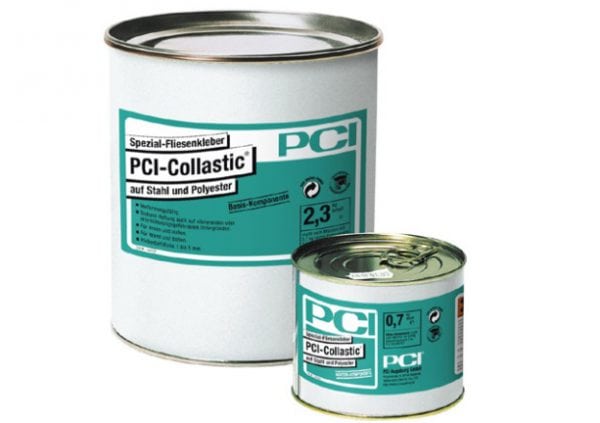 Two-component polyurethane tile adhesive