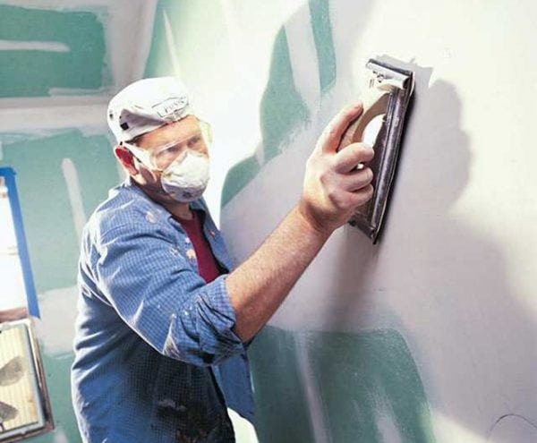 Old paint must be treated with sandpaper to increase adhesion.