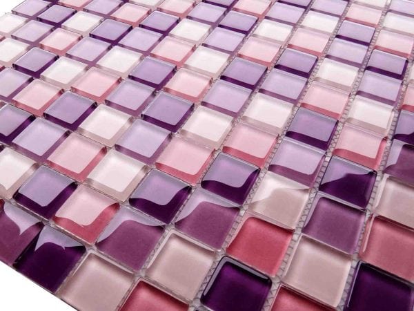 Glass mosaic on a grid