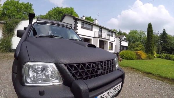 Raptor paint forms a protective coating on the car with increased strength