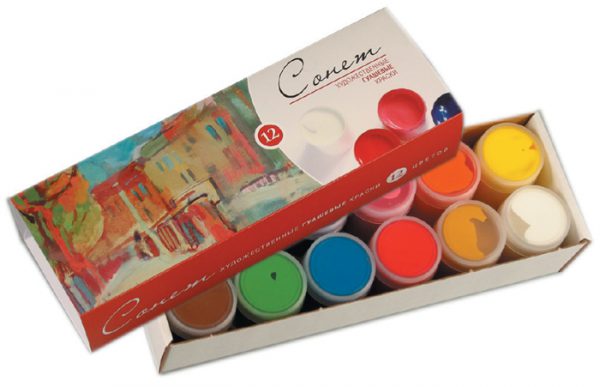 Peintures gouache d'art pour le dessin