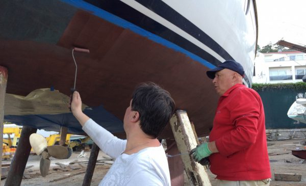 Paint boat painting