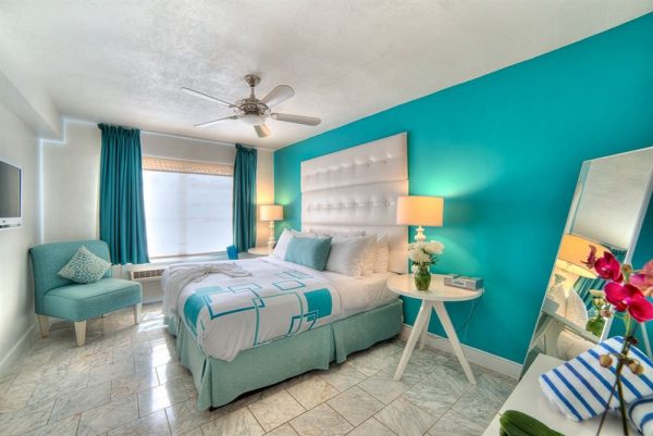 Chambre turquoise