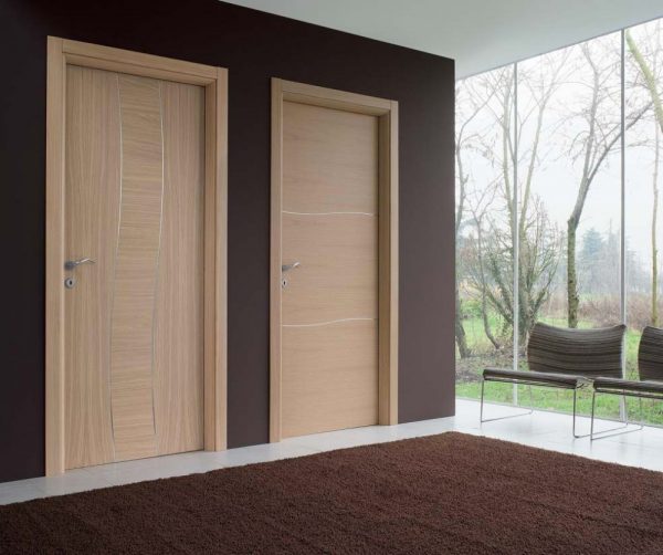 Doors under bleached oak in the interior