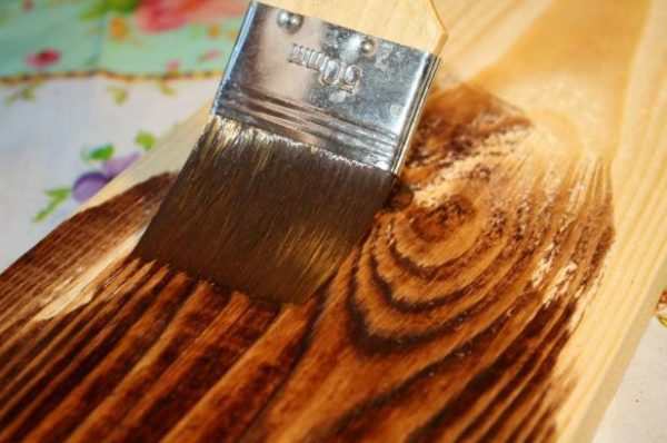 Rustic wood stain treatment