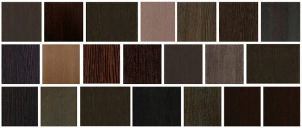 Một loạt các sắc thái của wenge