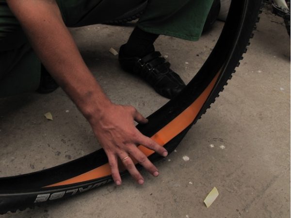 Using anti-puncture tape