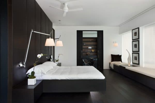 Black and white bedroom