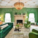 Green wallpapers and furniture