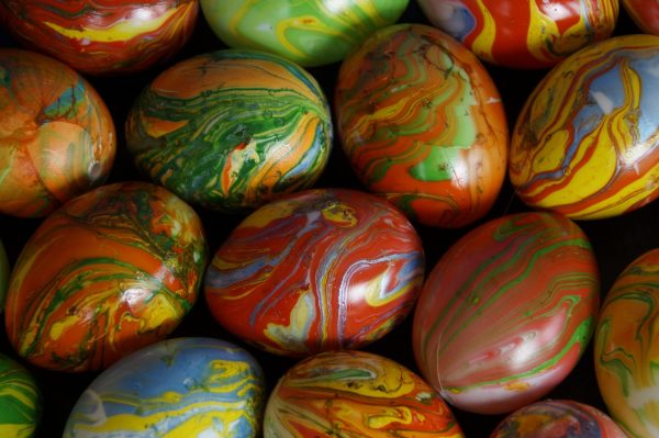 Marble Eggs for Easter