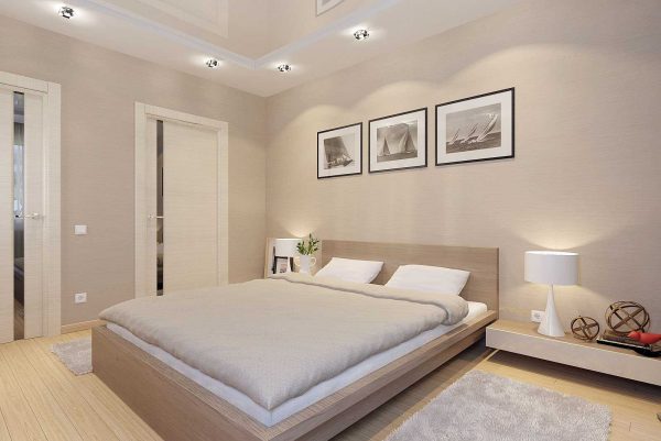 Coffee-colored bedroom lighting