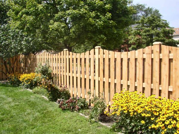 Decorative wooden fence