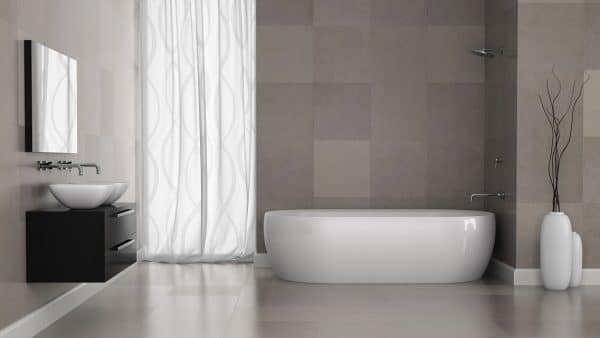 Design de salle de bain gris